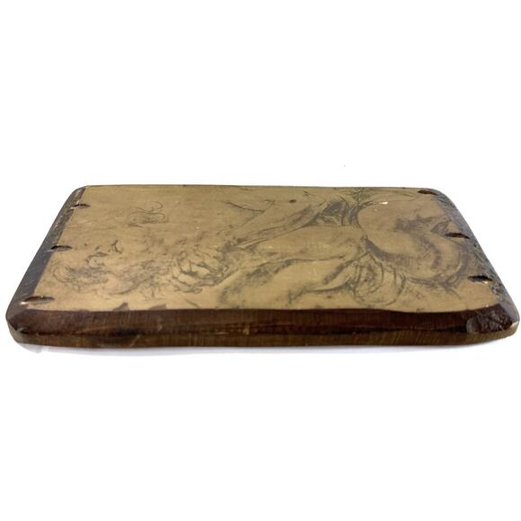 1963 Rubens “Study of a Young Man” F.A.P. Antiquity Collection Wood Plaque - Picture 6 of 7